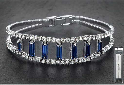 blue diamante bracelet