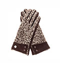 Boucle Gloves With Cuff Brown