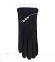 Fleece Cuff With Three Button Gloves Black