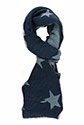 Scarf Two Tone Pleated Stars Blue