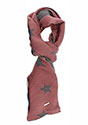 Scarf Two Tone Pleated Stars Red